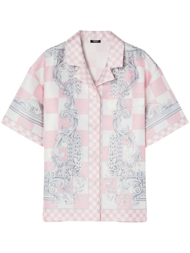 Versace Barocco checked shirt - Pink von Versace