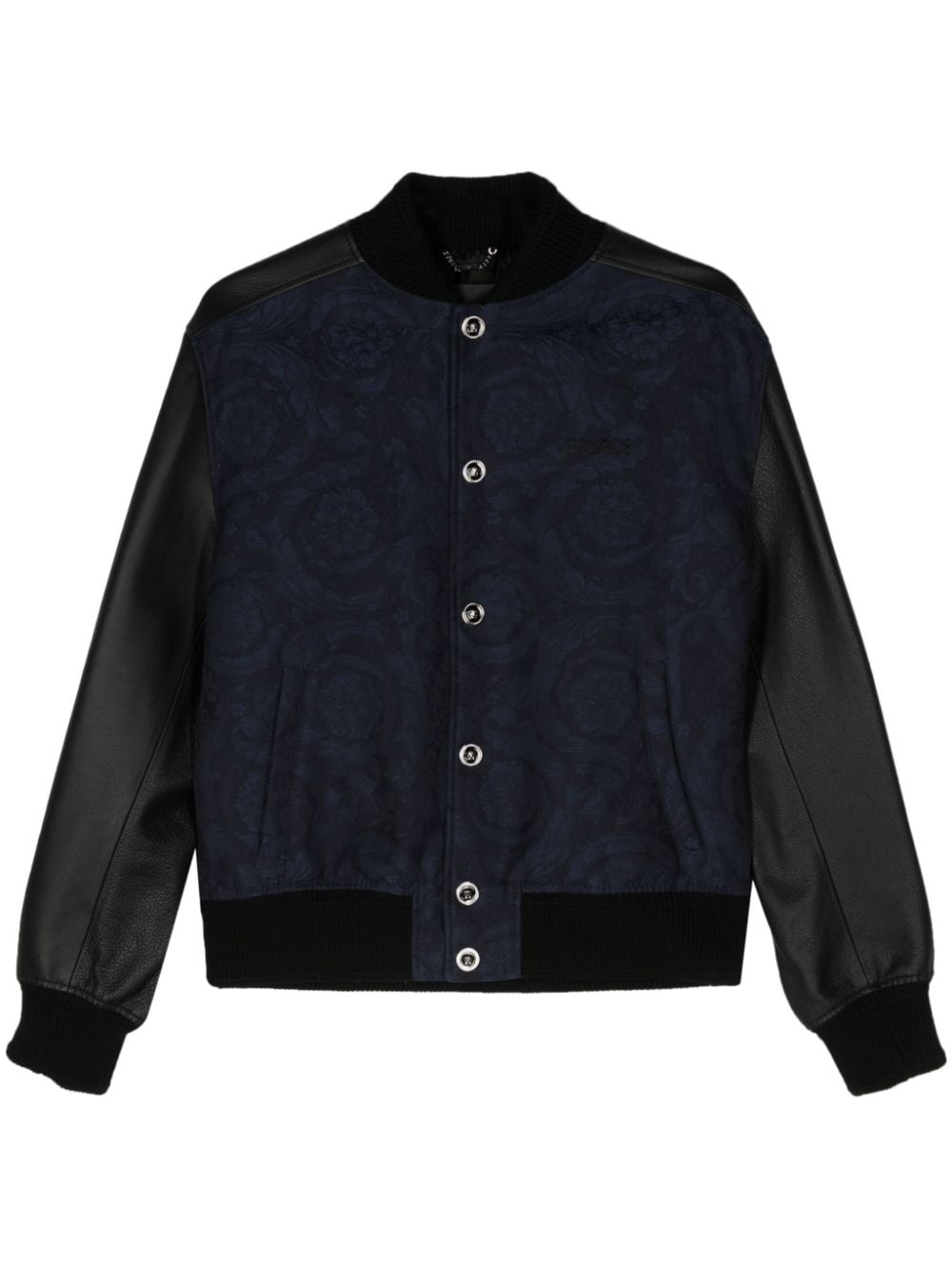 Versace Barocco-jacquard bomber jacket - Blue von Versace