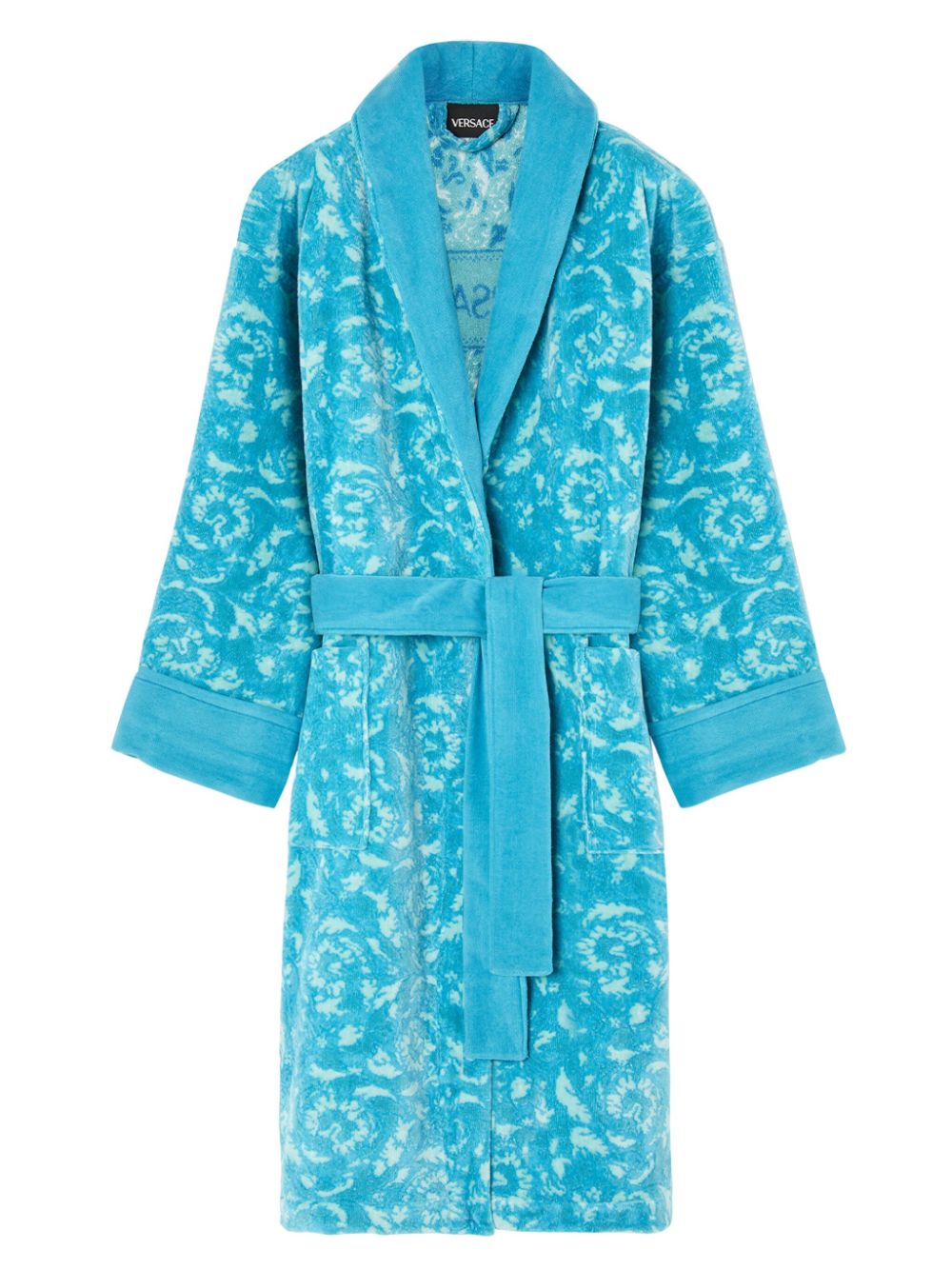 Versace Barocco jacquard robe - Blue von Versace