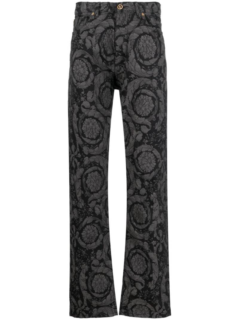 Versace Barocco Silhouette patterned jeans - Grey von Versace