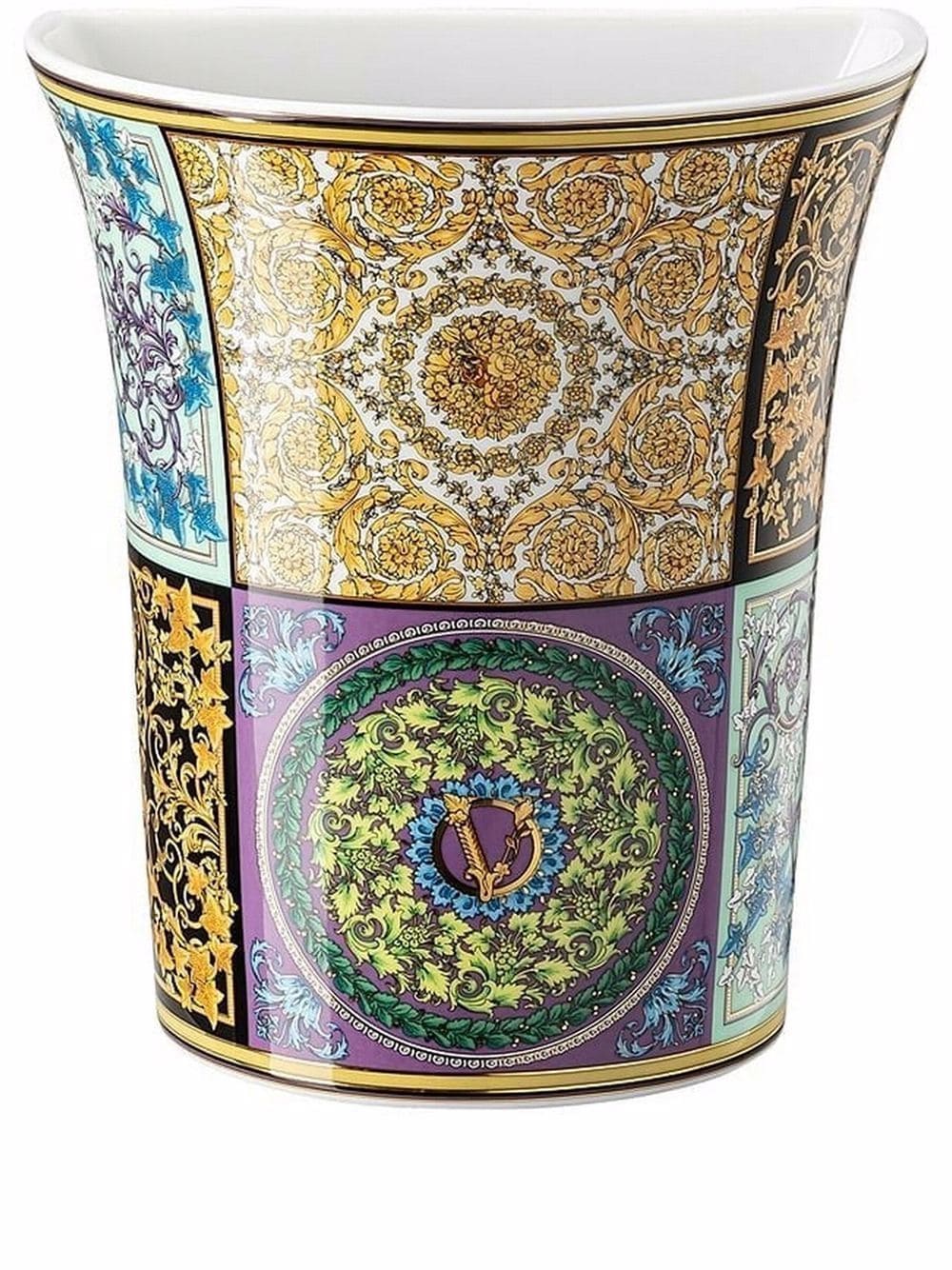 Versace Barocco-pattern porcelain vase - White von Versace