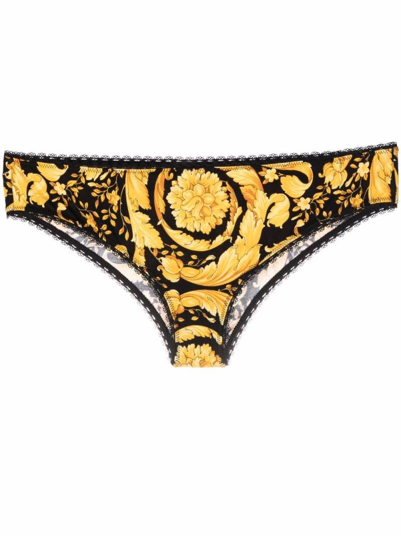 Versace Barocco-print briefs - Black von Versace