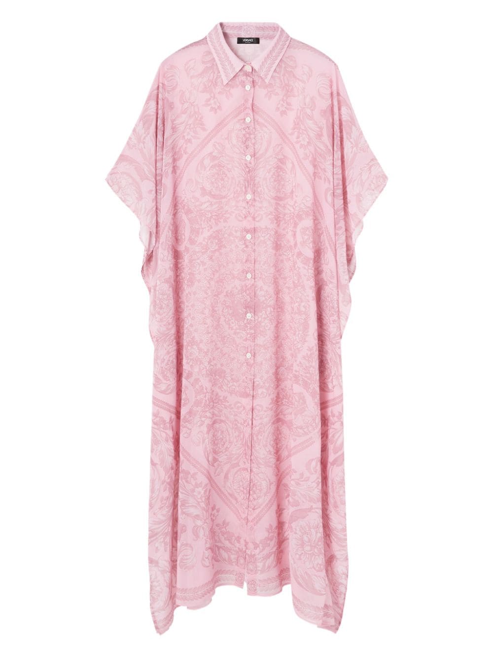 Versace Barocco-print chiffon cover-up - Pink von Versace