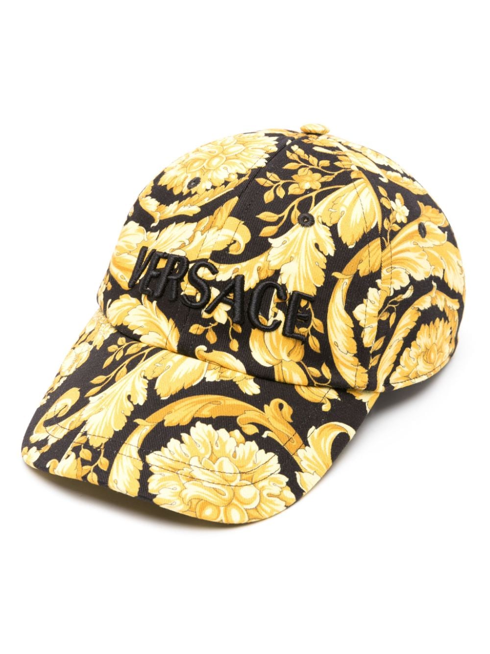 Versace Barocco-print cotton cap - Black von Versace