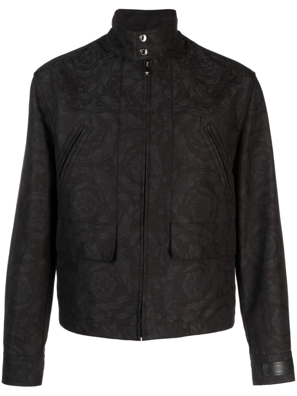 Versace Barocco-print jacquard bomber jacket - Grey von Versace