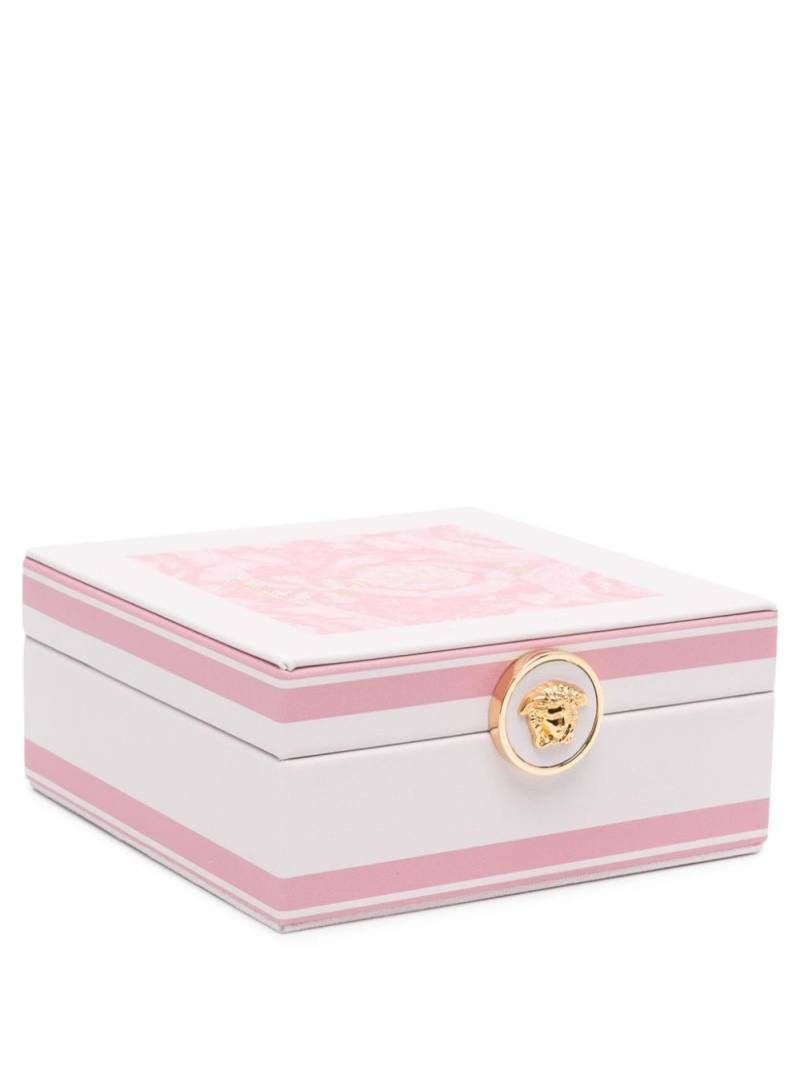 Versace Barocco-print jewellery box (15cm x 15cm) - Pink von Versace