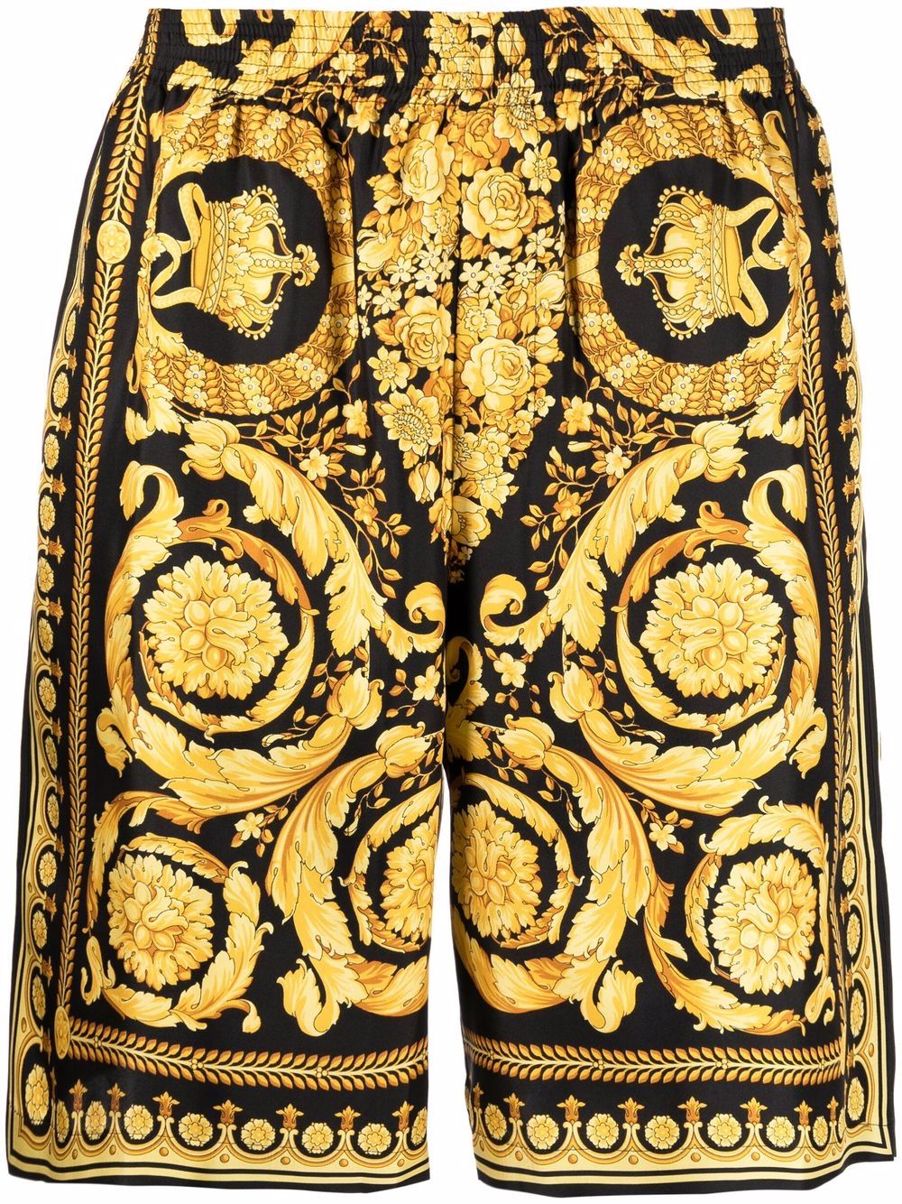 Versace Barocco silk shorts - Black von Versace
