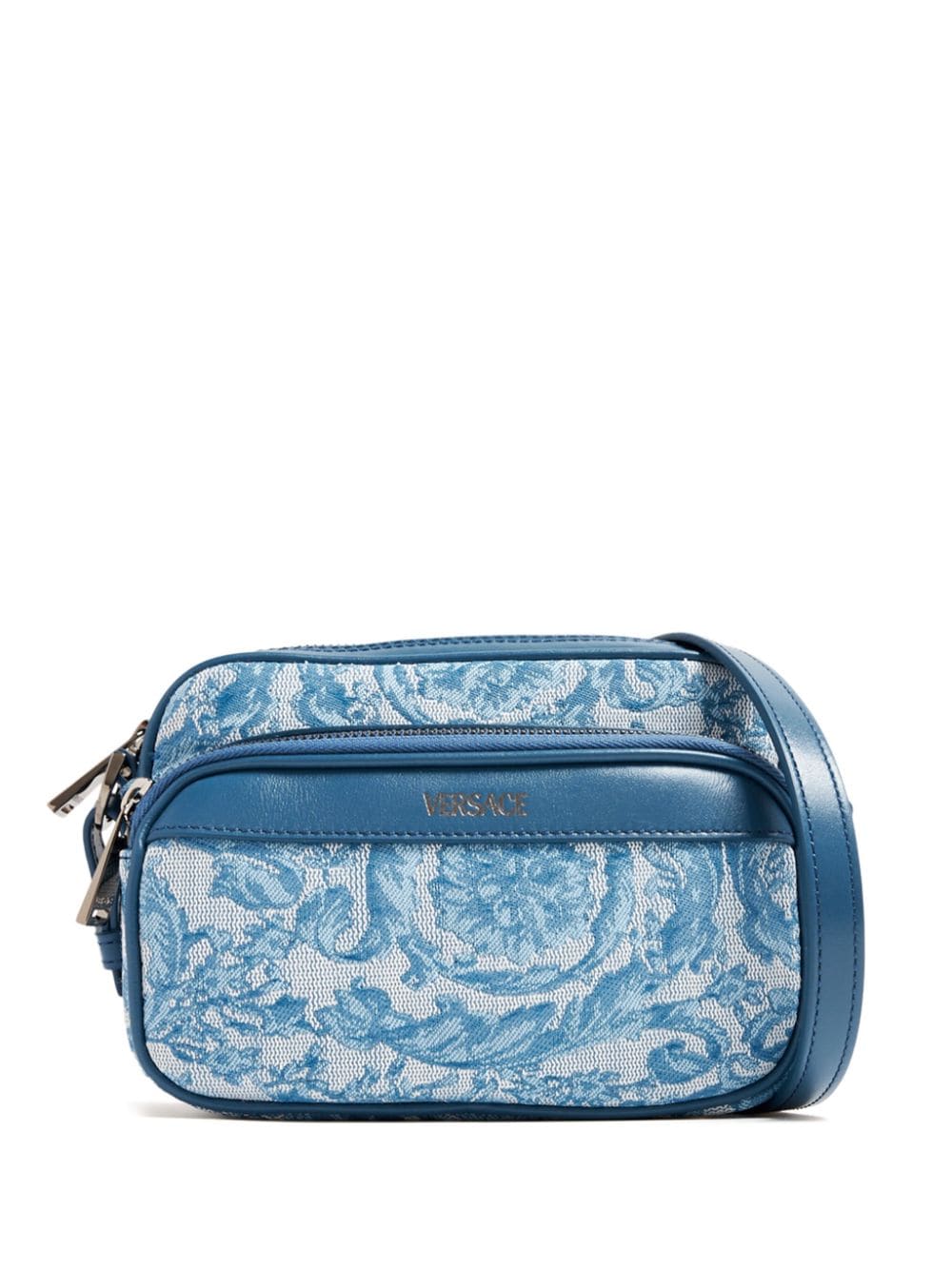 Versace Barocco-print messenger bag - Blue von Versace