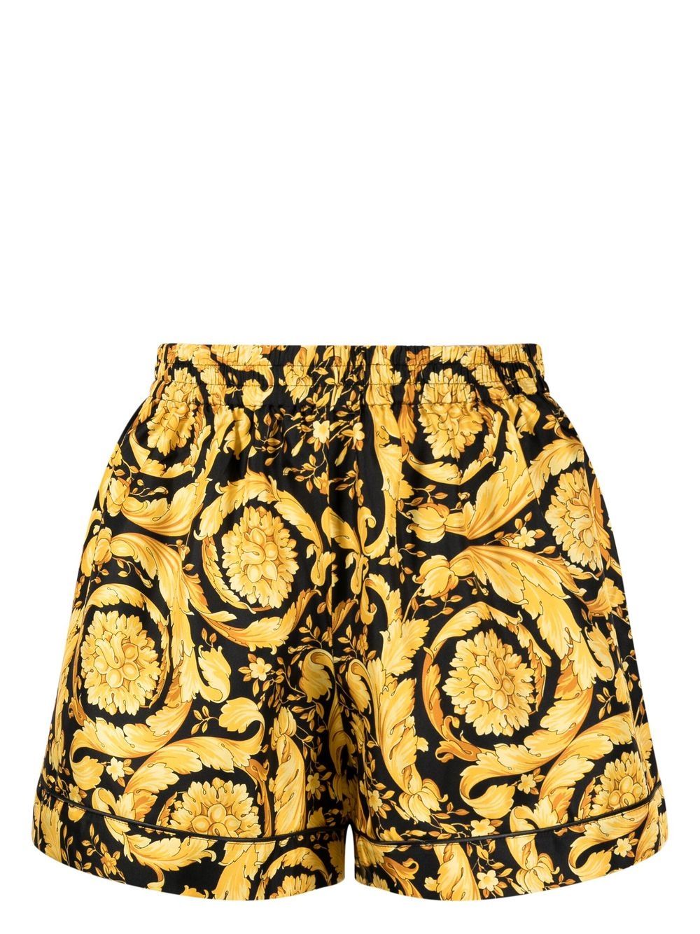 Versace Barocco-print pyjama shorts - Yellow von Versace