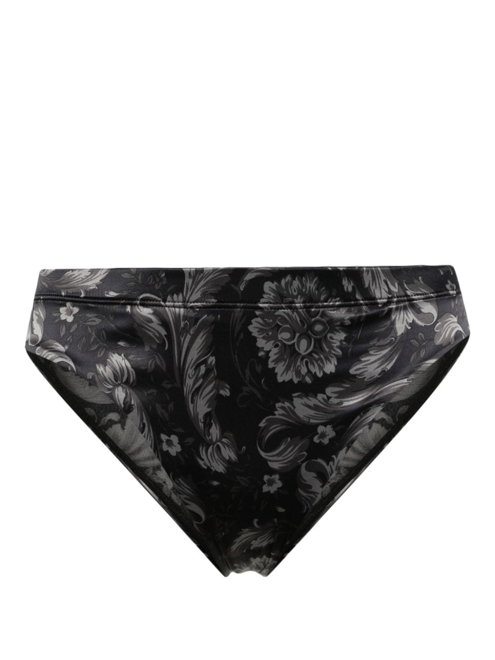 Versace Barocco-print satin briefs - Black von Versace