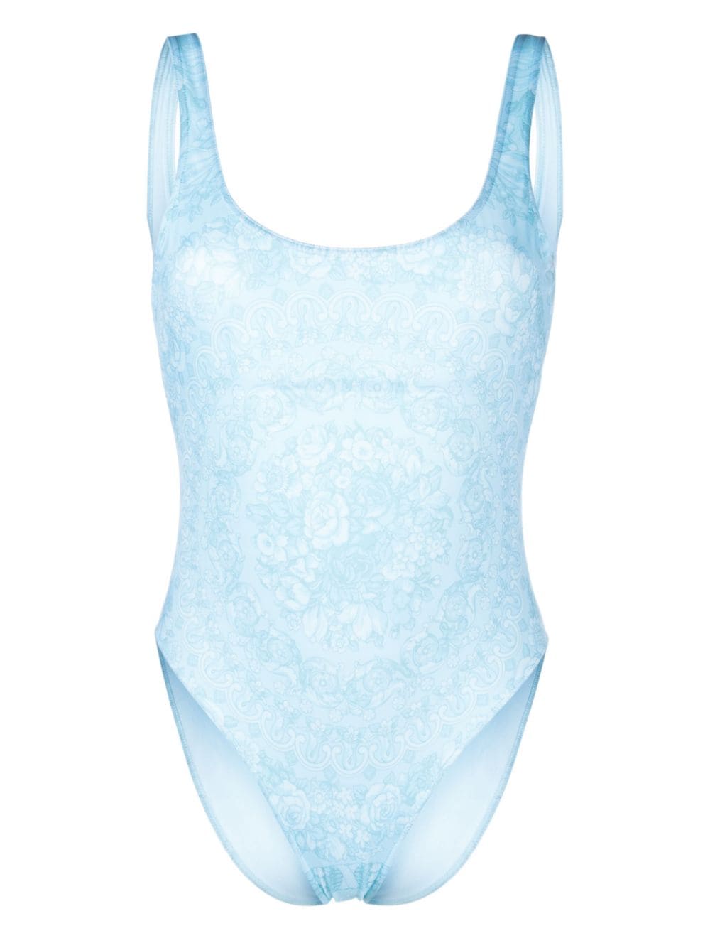 Versace Barocco-print swimsuit - Blue von Versace