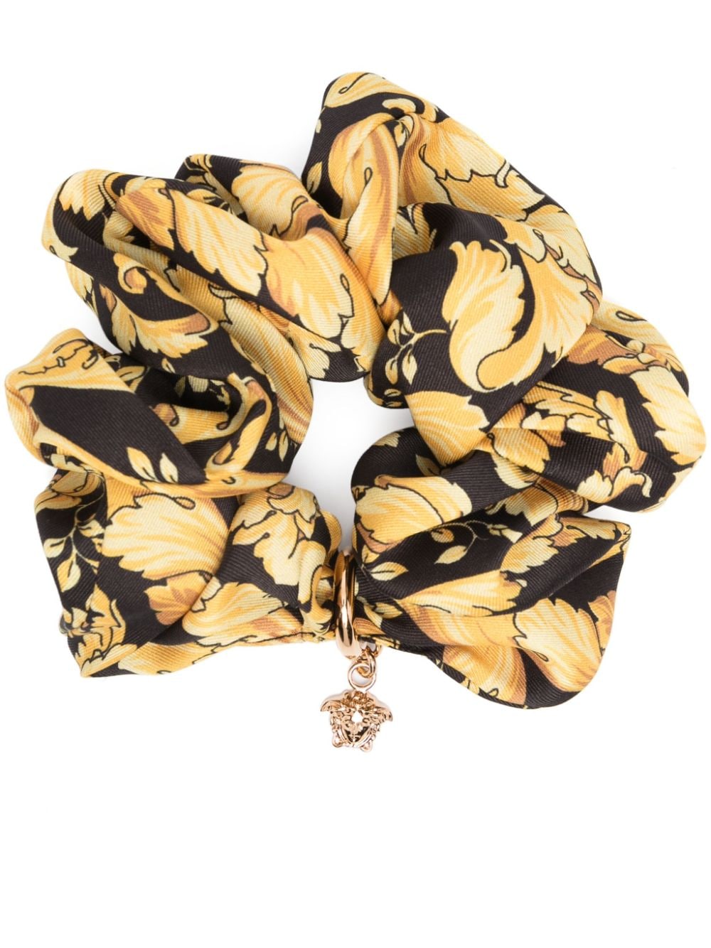 Versace Barocco print scrunchie - Black von Versace