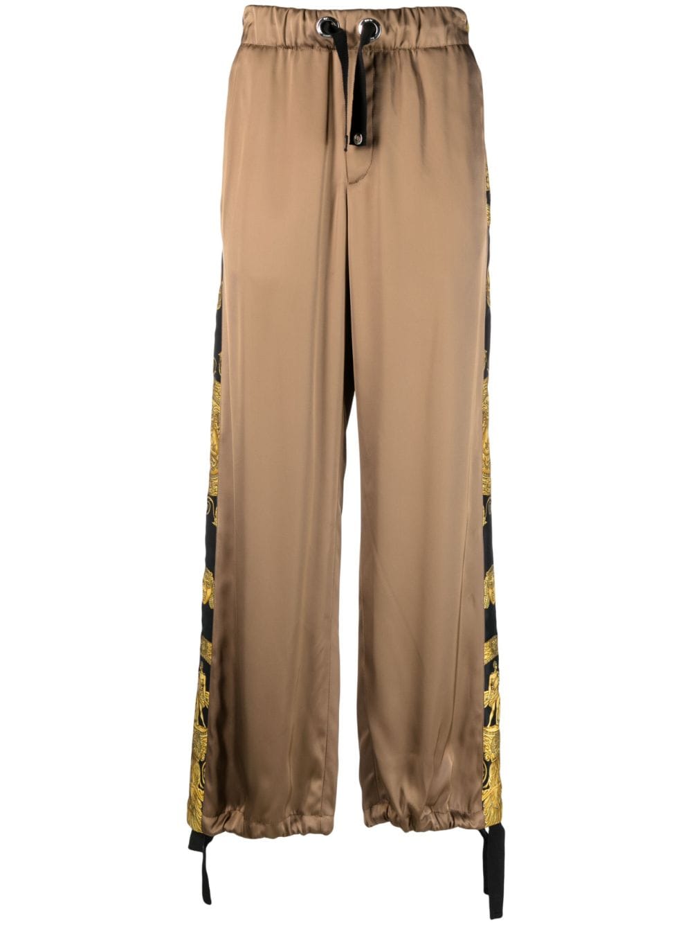 Versace Barocco-print wide-leg trousers - Brown von Versace