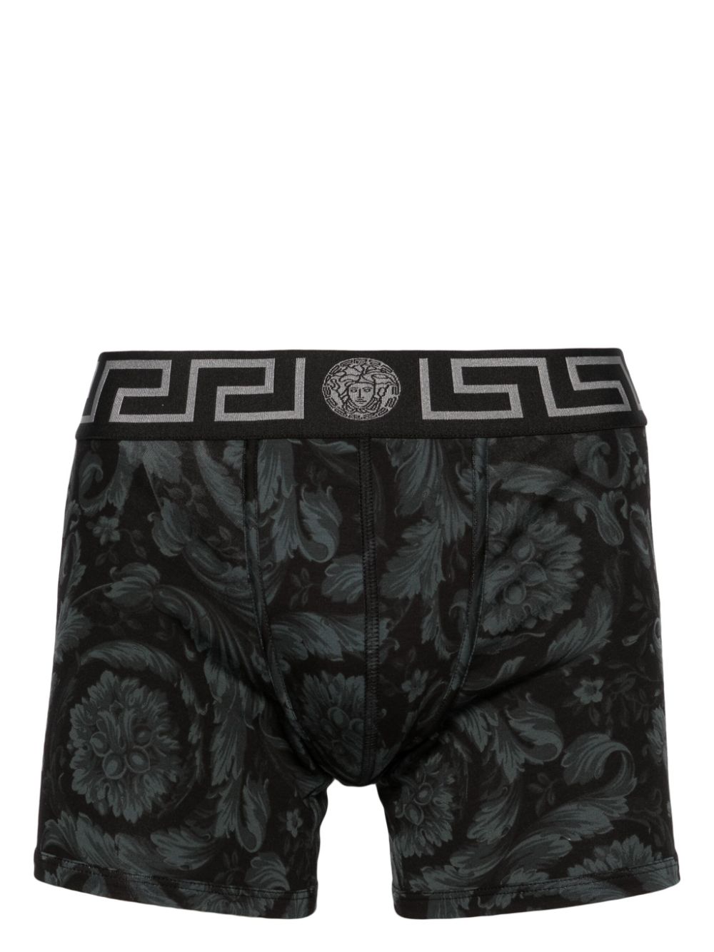 Versace Barocco stretch-cotton boxers - Black von Versace