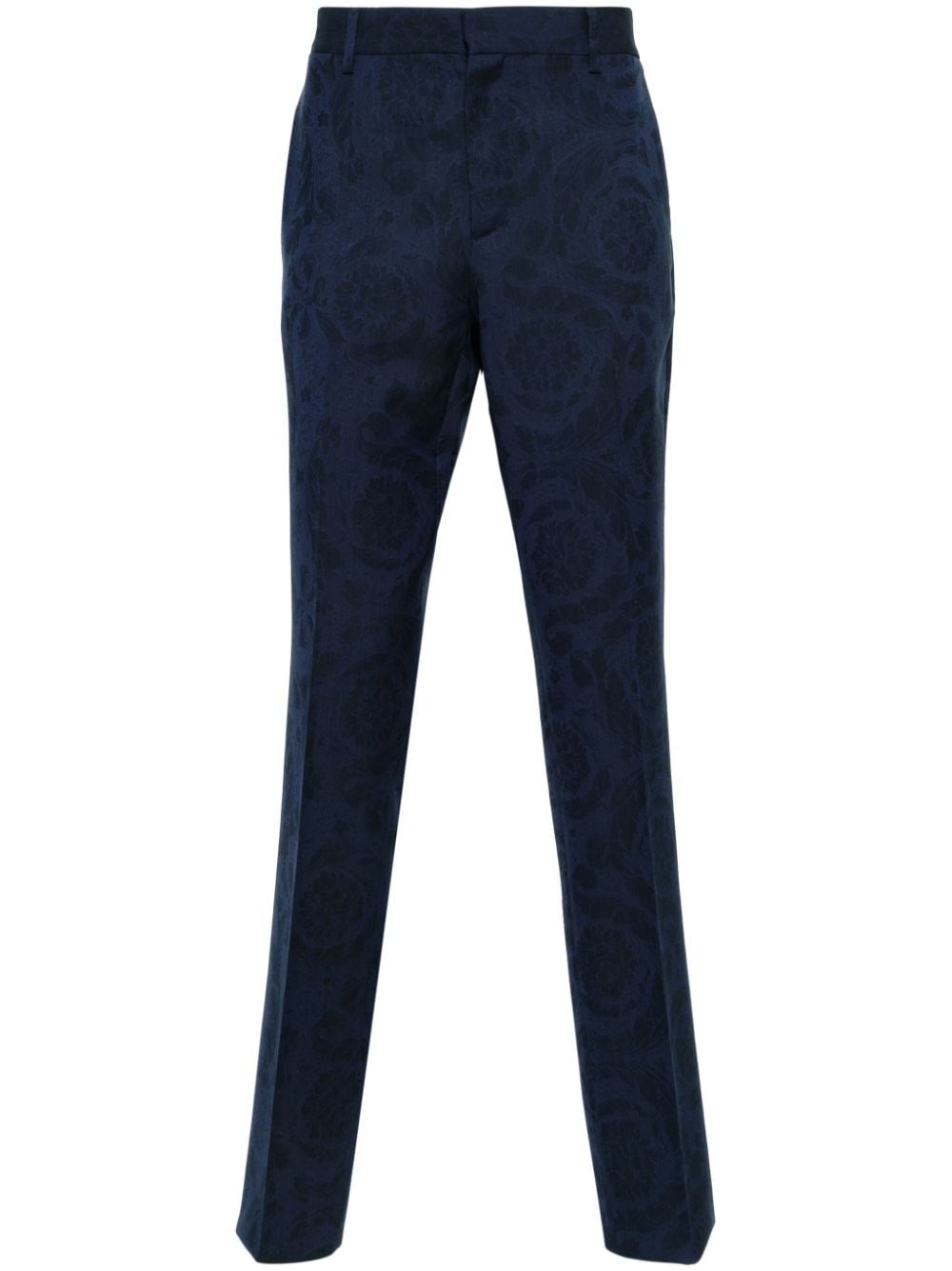 Versace Barocco wool tailored trousers - Blue von Versace