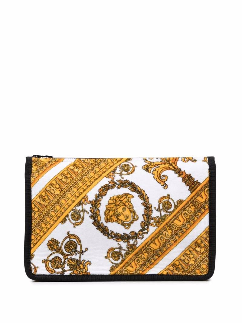 Versace Baroque print wash bag - White von Versace