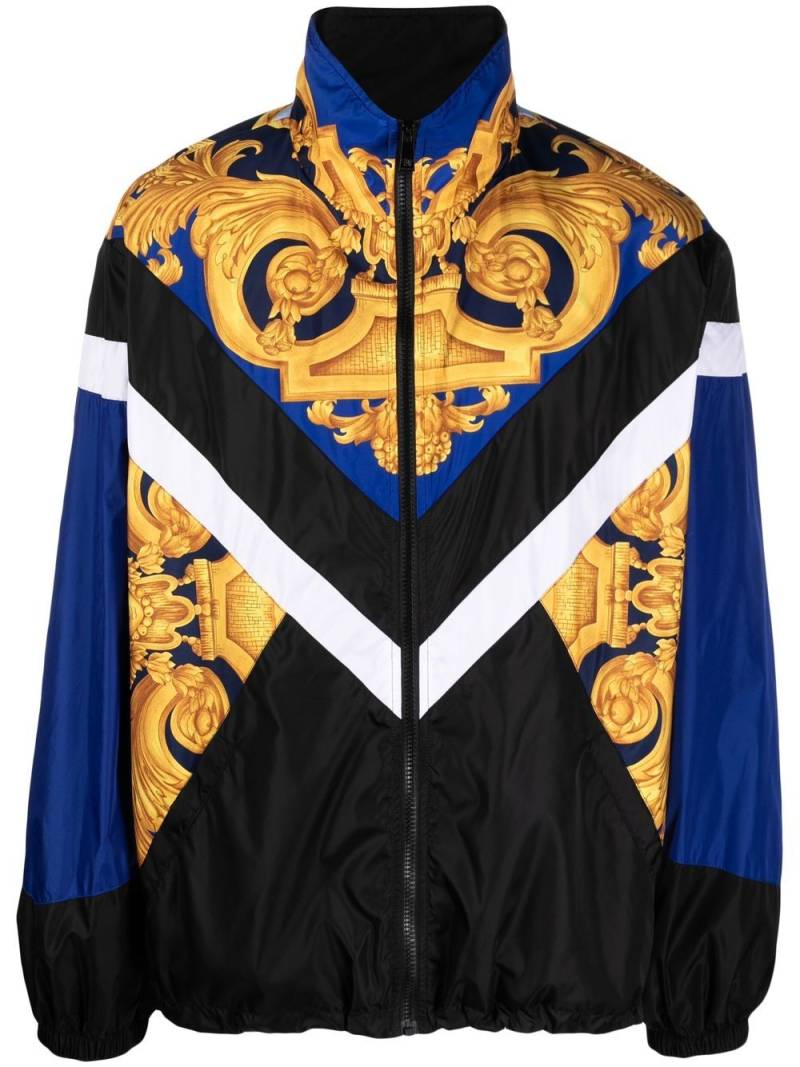 Versace Baroque-print zip-up jacket - Black von Versace