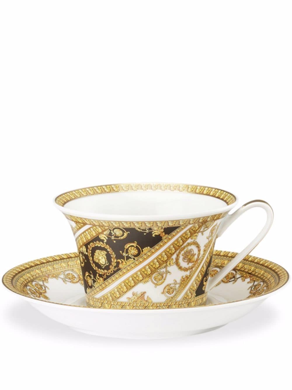 Versace Baroque teacup and saucer - White von Versace