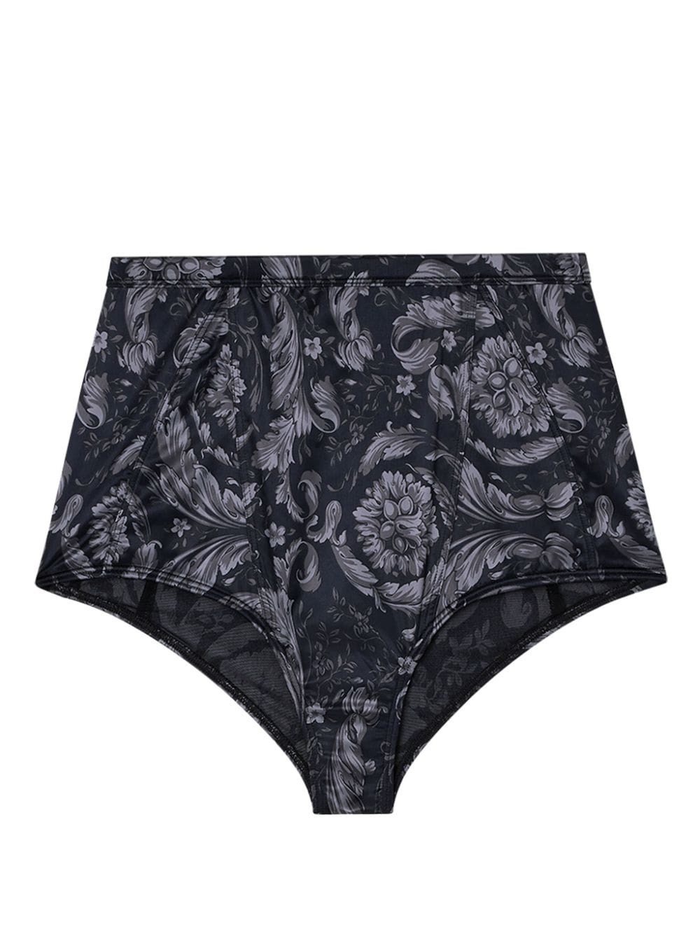 Versace Barroco-print high-waist briefs - Black von Versace