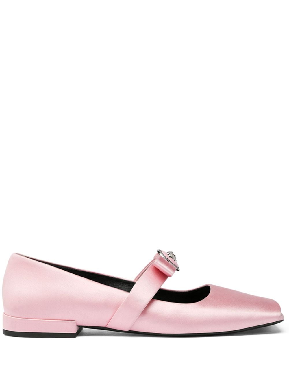 Versace Gianni Ribbon ballerina shoes - Pink von Versace