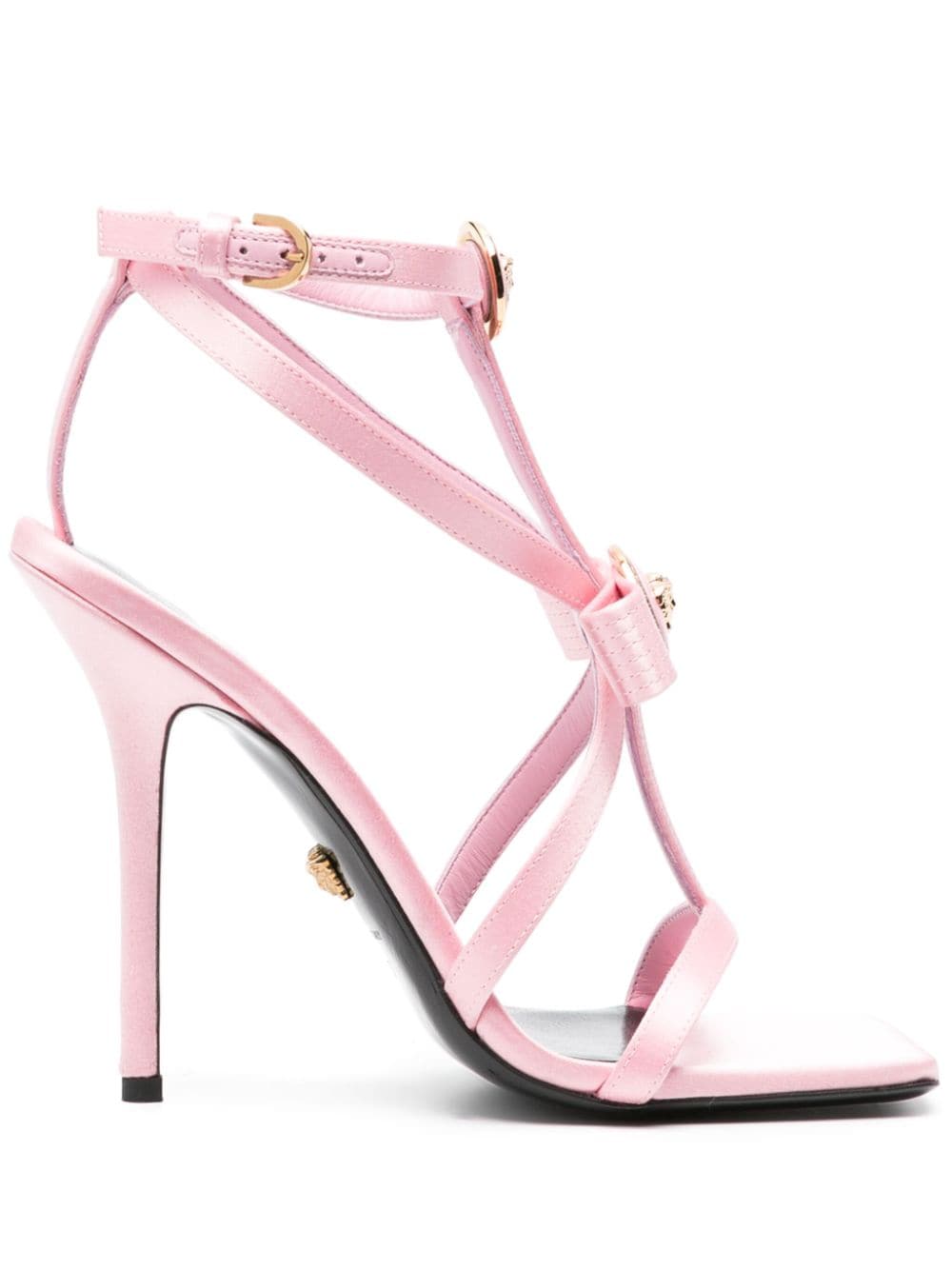 Versace Gianni Ribbon satin cage sandals - Pink von Versace