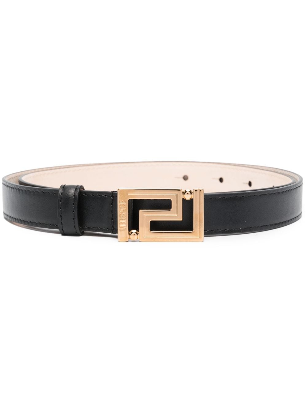 Versace Greca Goddess leather belt - Black von Versace