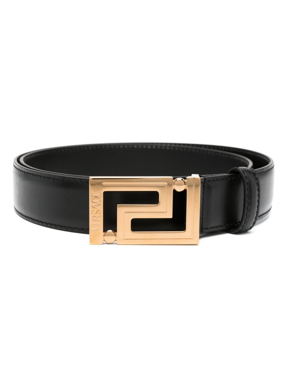 Versace Greca Goddess leather belt - Black von Versace