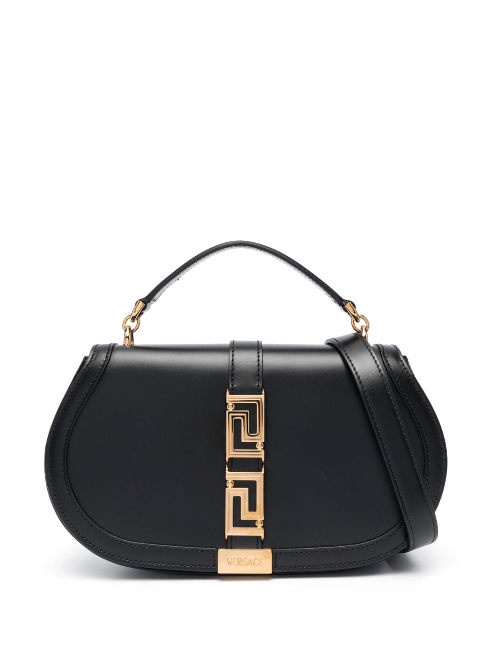 Versace Greca Goddess leather shoulder bag - Black von Versace