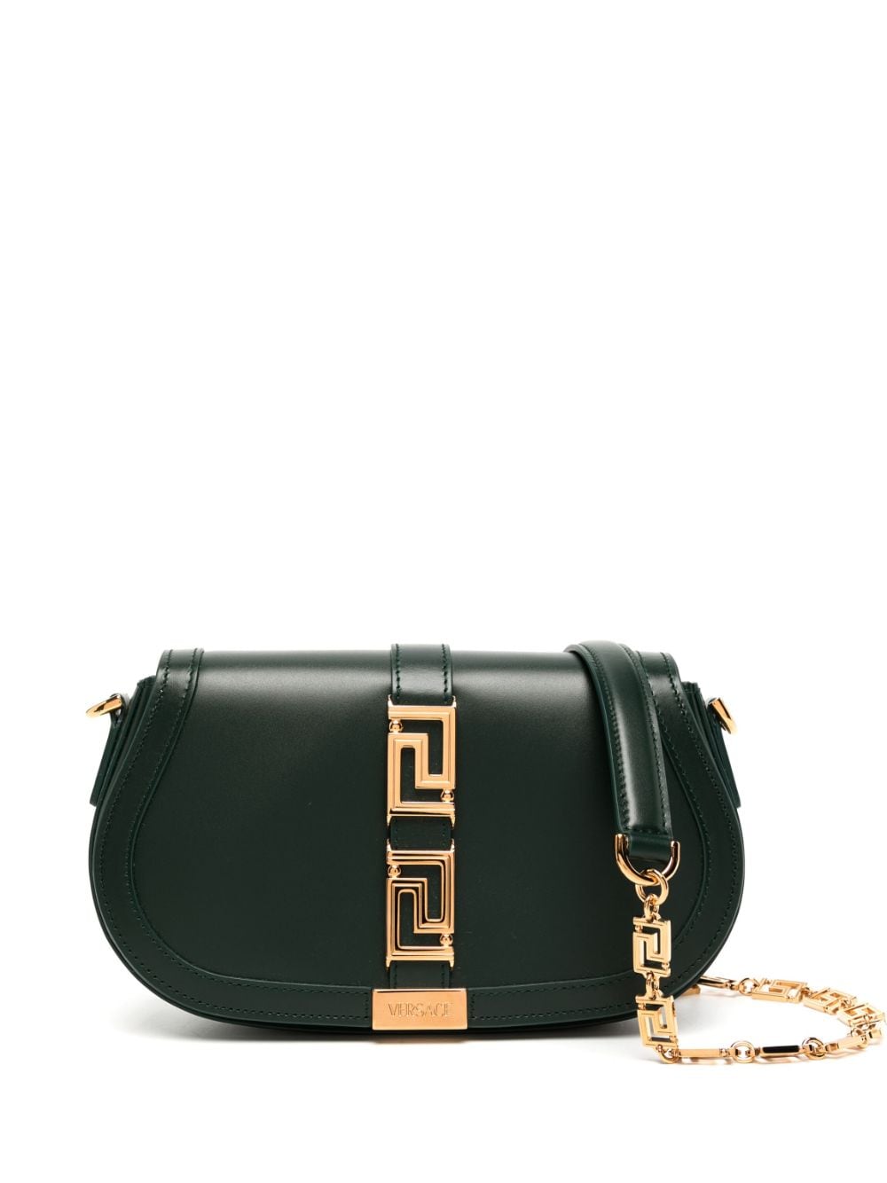 Versace Greca Goddess leather shoulder bag - Green von Versace