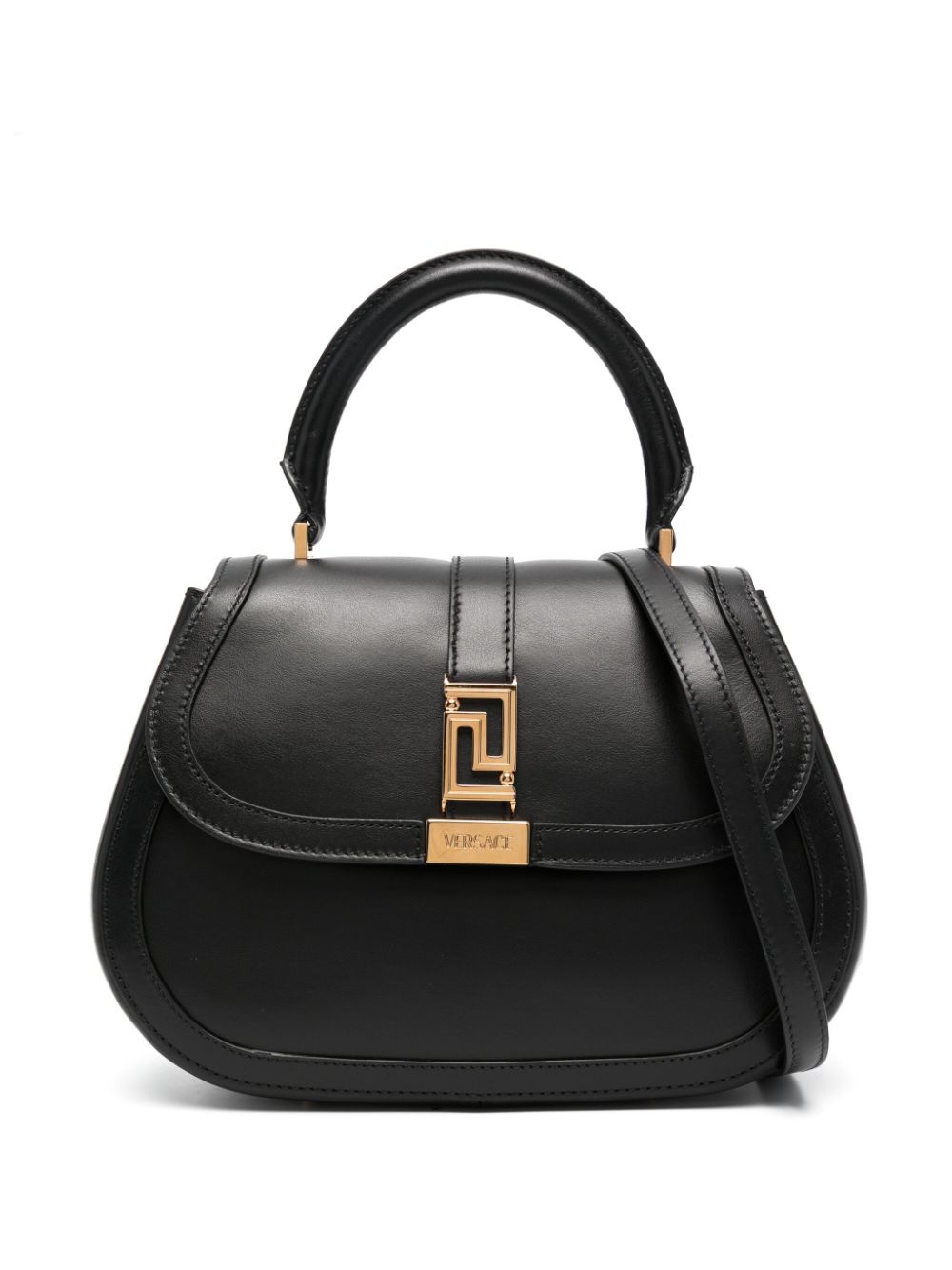 Versace Greca Goddess leather tote bag - Black von Versace