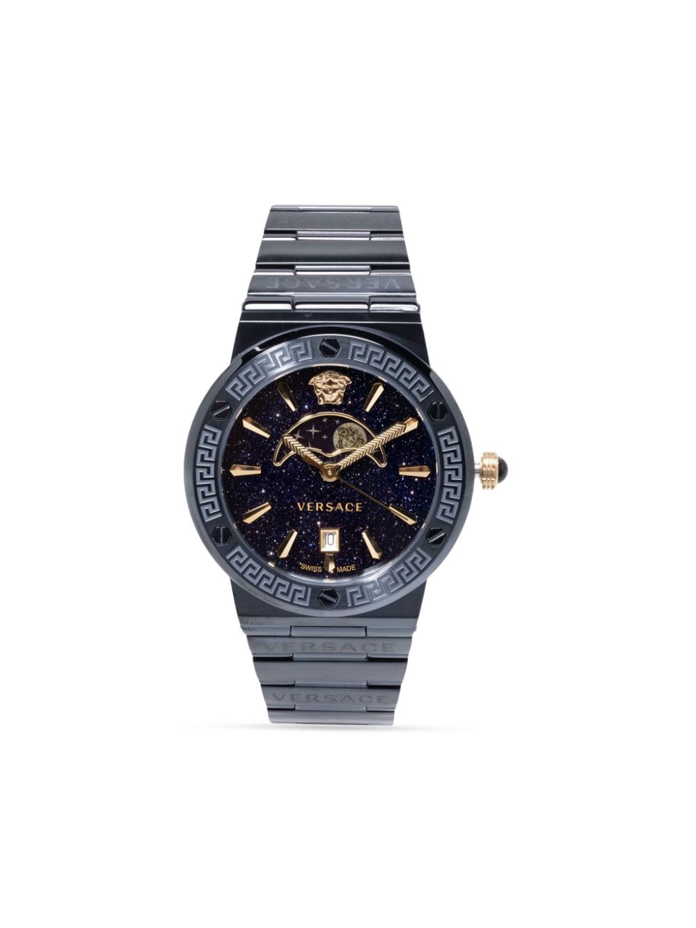 Versace Greca Logo Moonphase 38mm - Blue von Versace