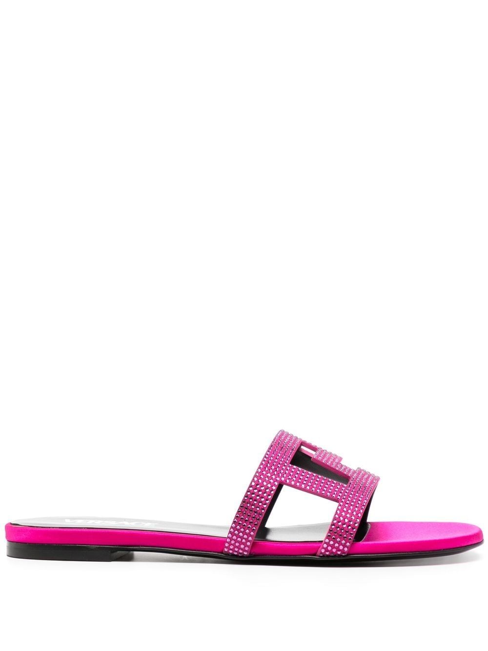 Versace Greca Maze crystal flat sandals - Pink von Versace