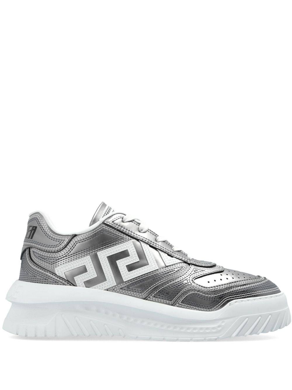 Versace Greca Odissea leather sneakers - Silver von Versace