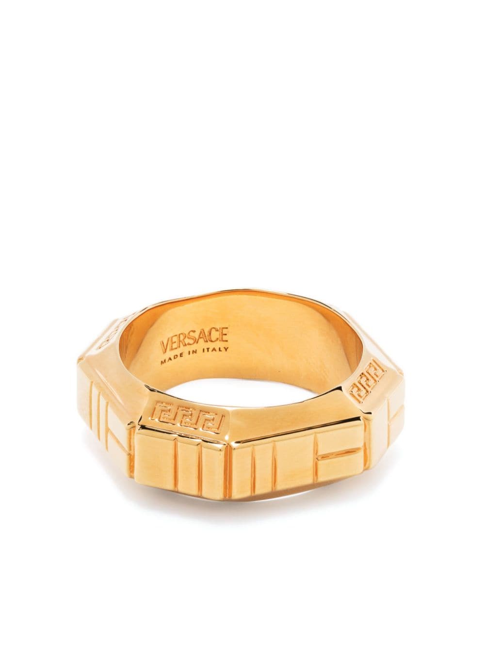 Versace Greca Quilting polished ring - Gold von Versace