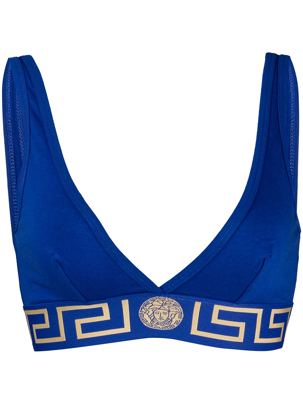 Versace Greca Border triangle bralette - Blue von Versace