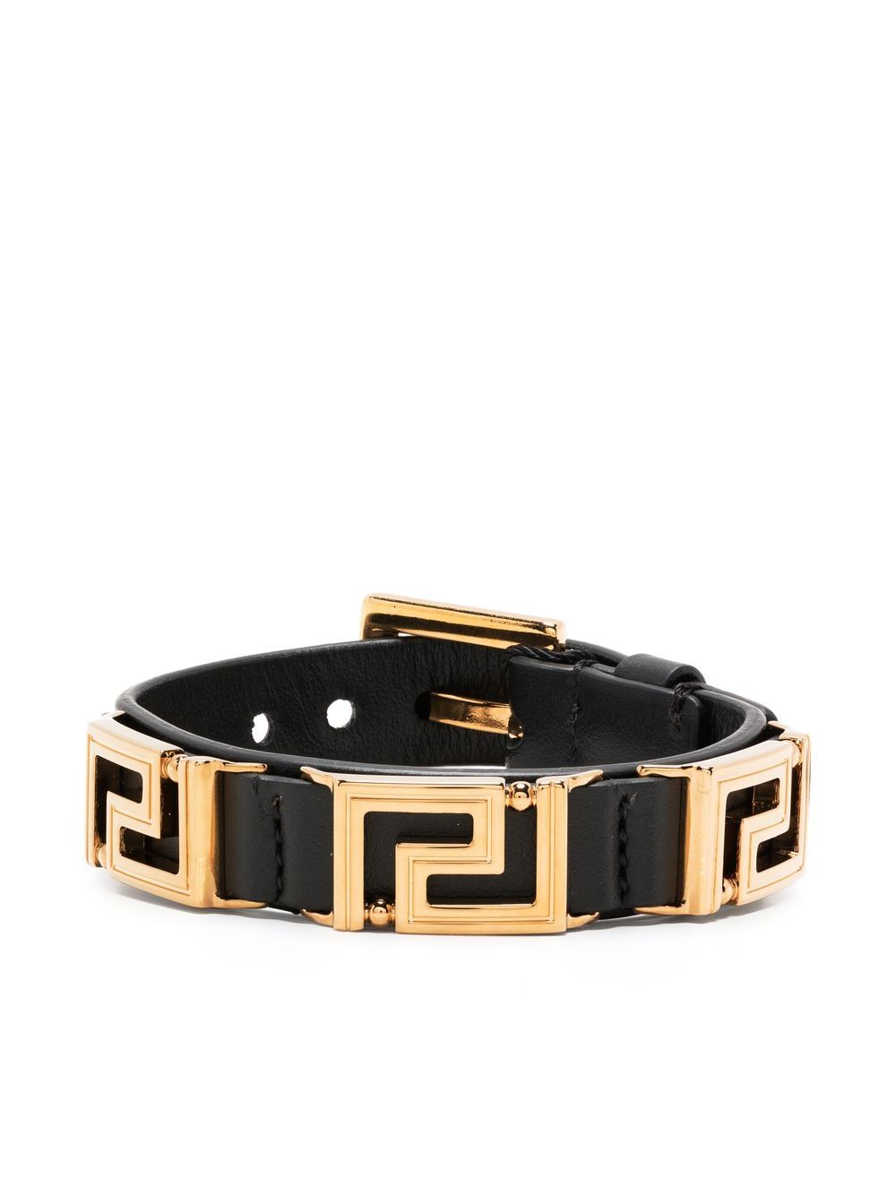 Versace Greca Goddess leather bracelet - Black von Versace