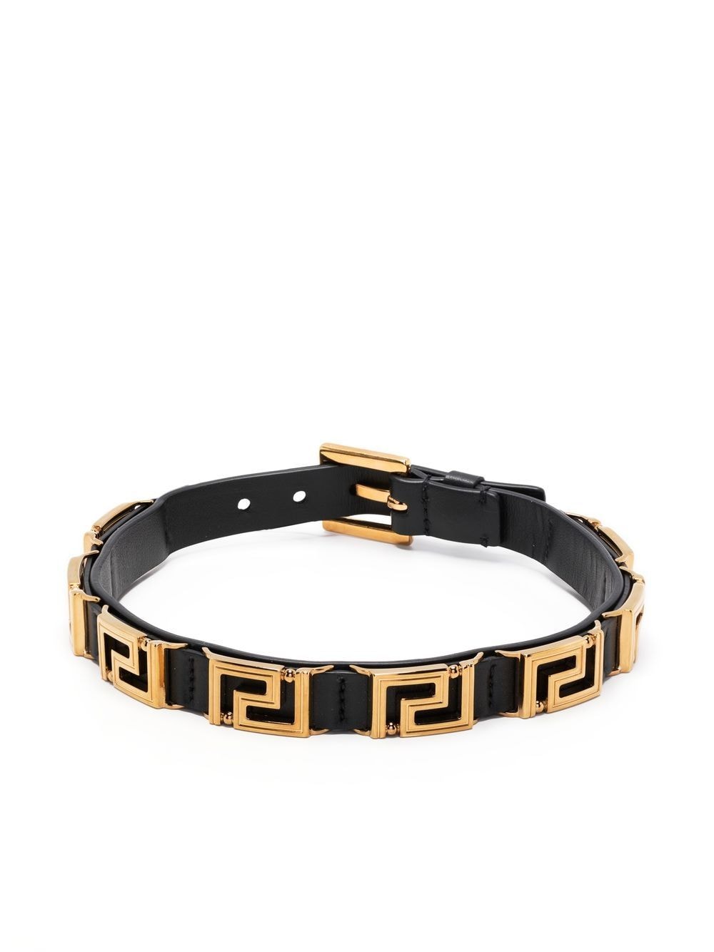 Versace Greca leather choker - Black von Versace