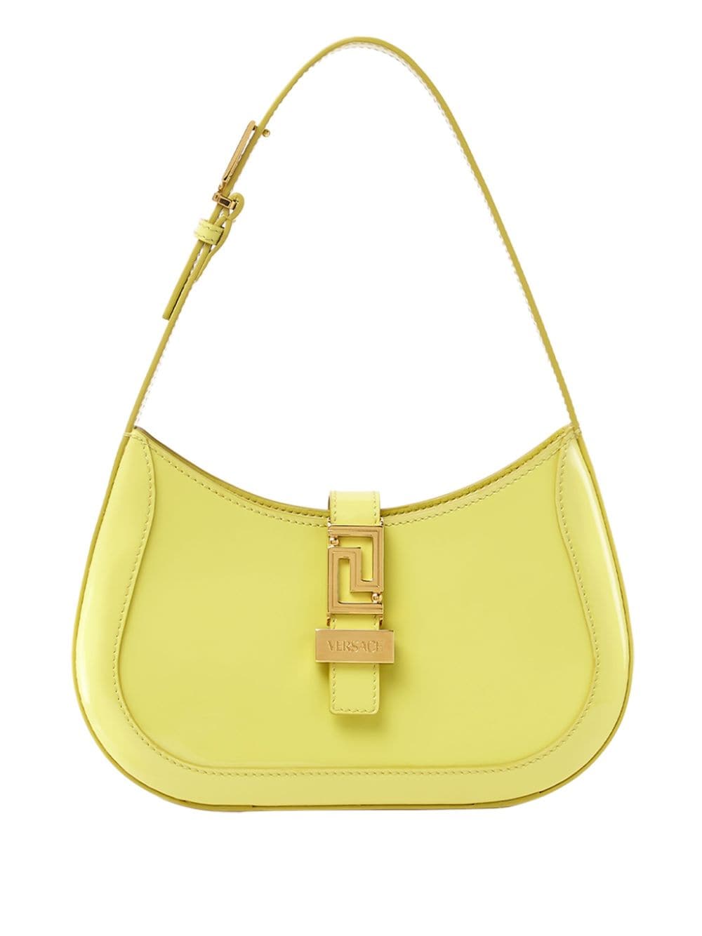 Versace Greca-detail leather shoulder bag - Yellow von Versace