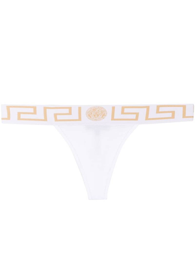 Versace Greca Border thong - White von Versace