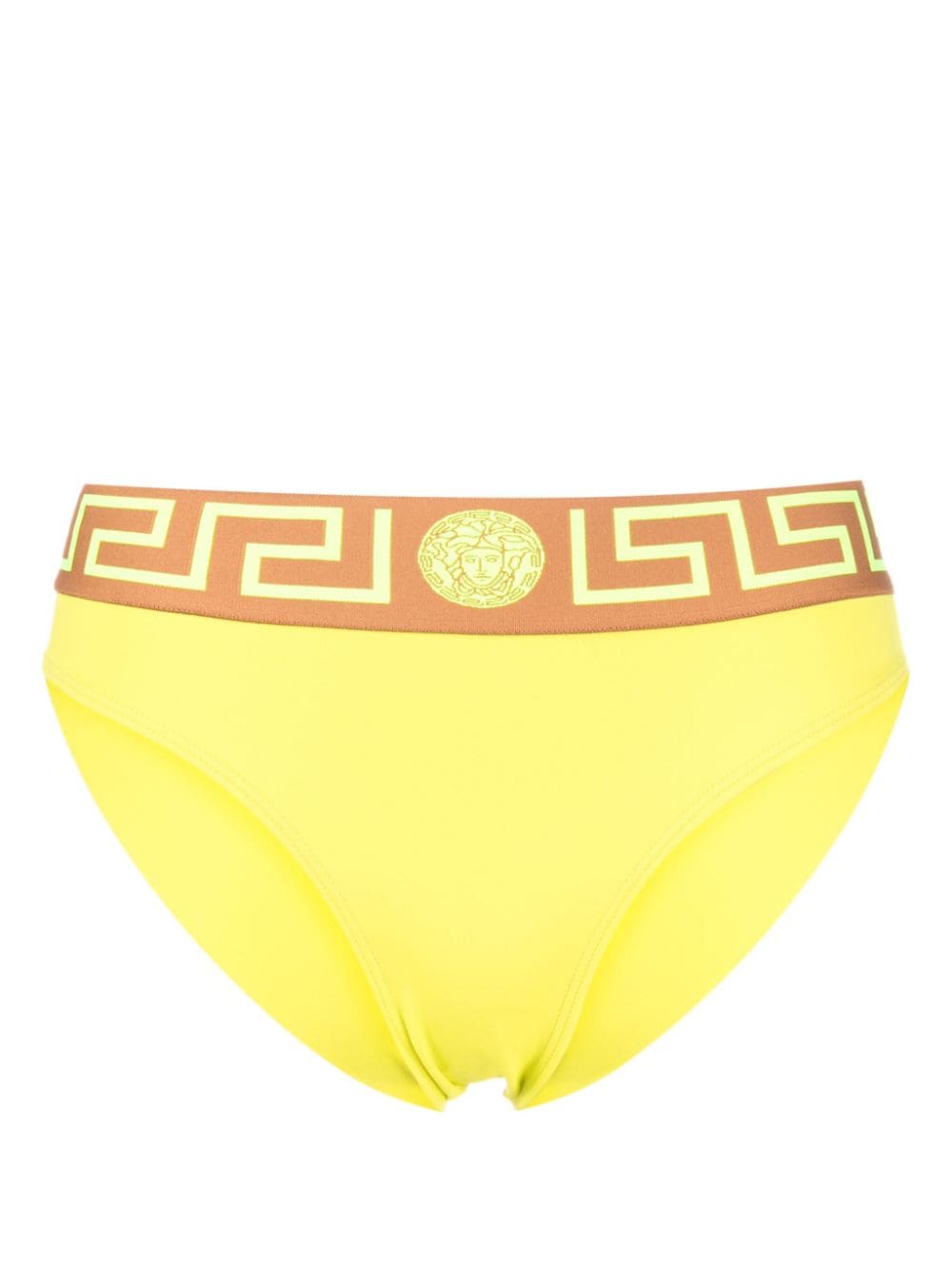 Versace Greca-jacquard bikini bottoms - Yellow von Versace