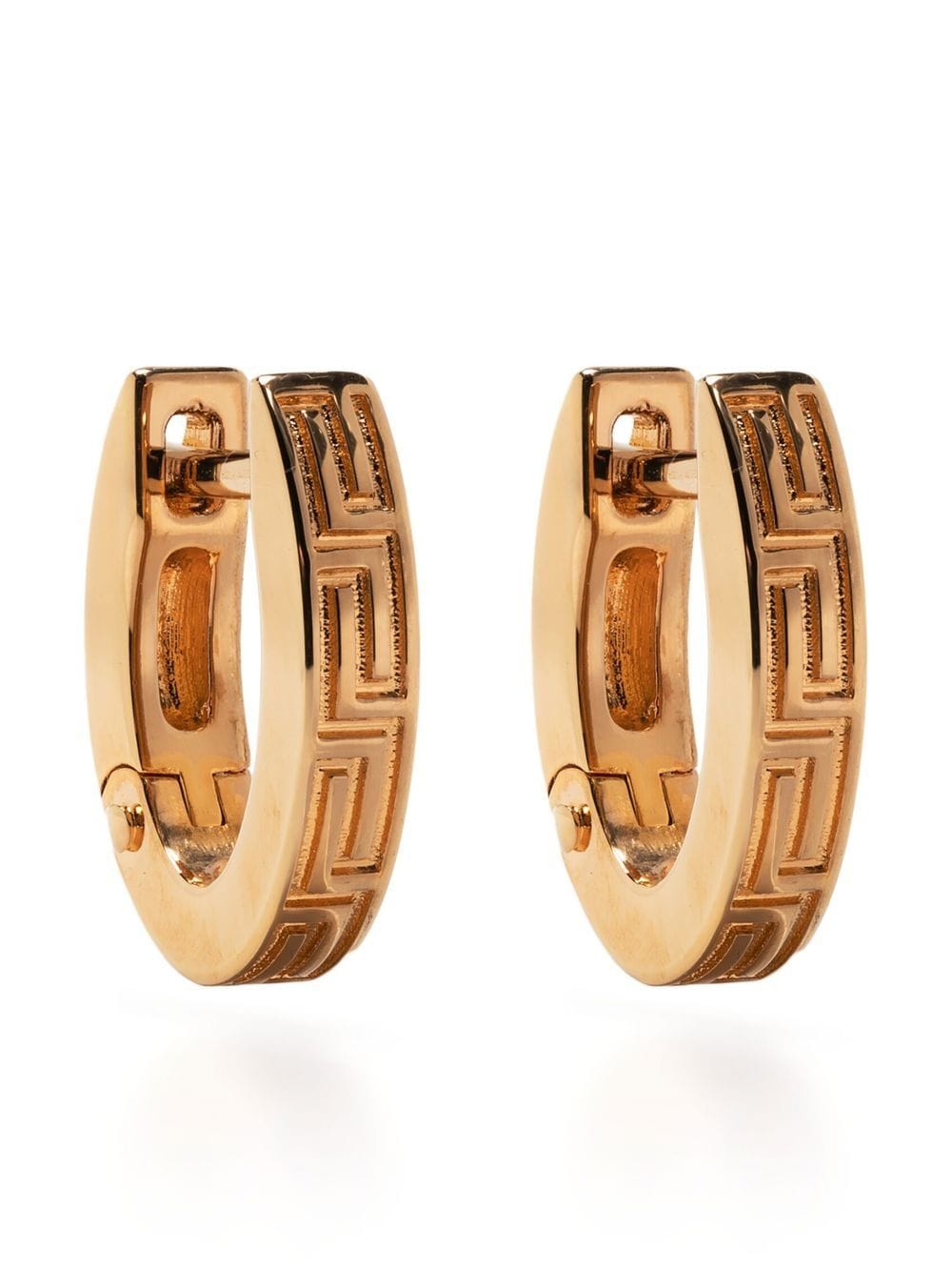 Versace Greca-embossed hoop earrings - Gold von Versace