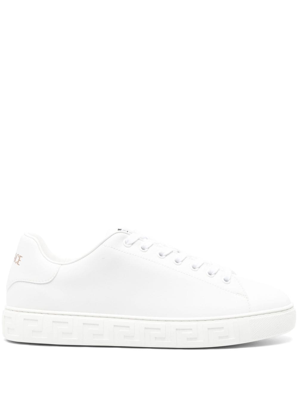 Versace Greca faux-leather sneakers - White von Versace