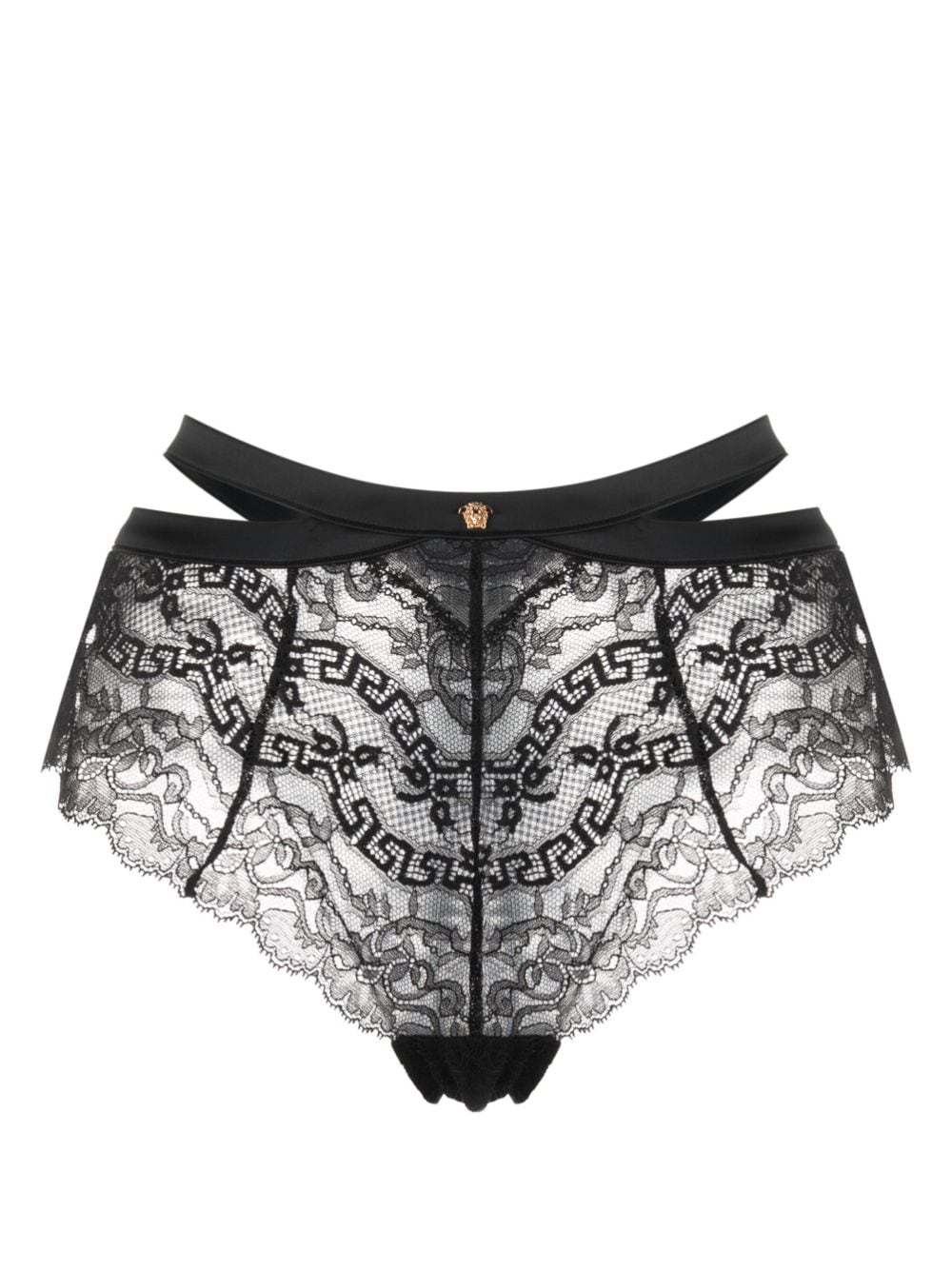 Versace Barocco lace briefs - Black von Versace