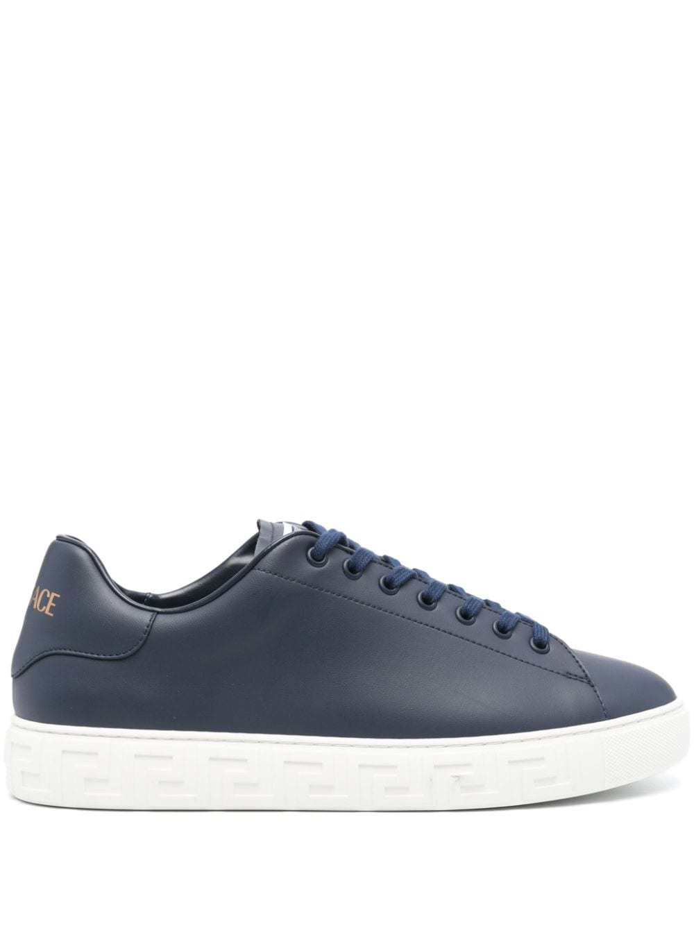 Versace Greca leather sneakers - Blue von Versace