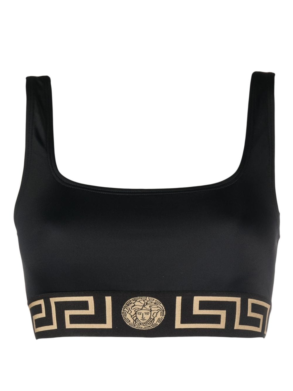 Versace Greca-motif bikini top - Black von Versace