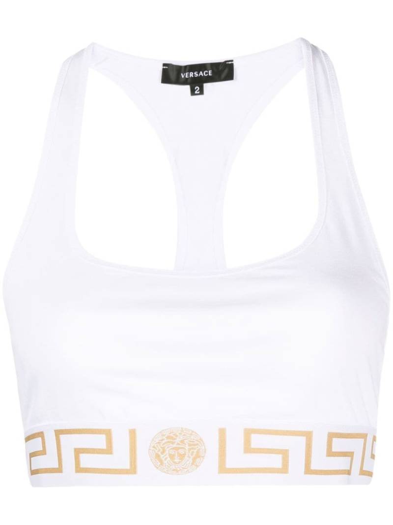 Versace Greca Border bralette - White von Versace