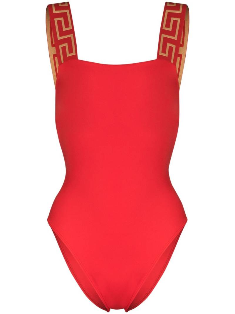 Versace Greca Border swimsuit - Red von Versace