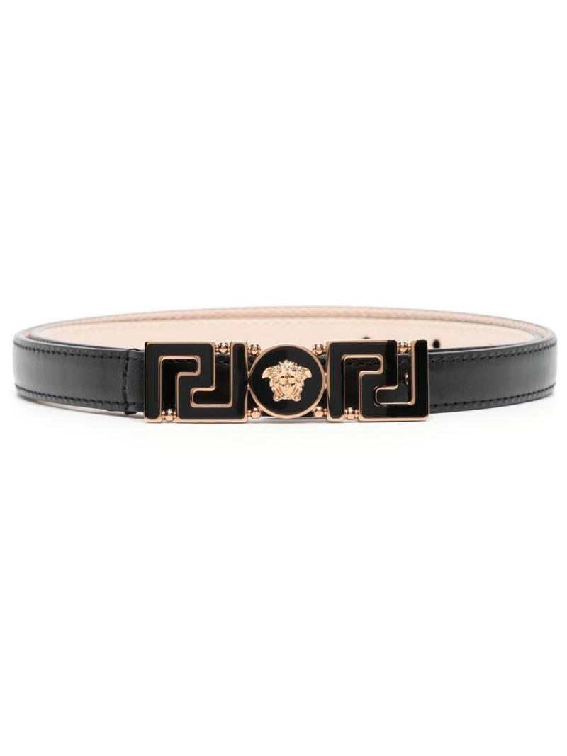 Versace Greca Goddess leather belt - Black von Versace