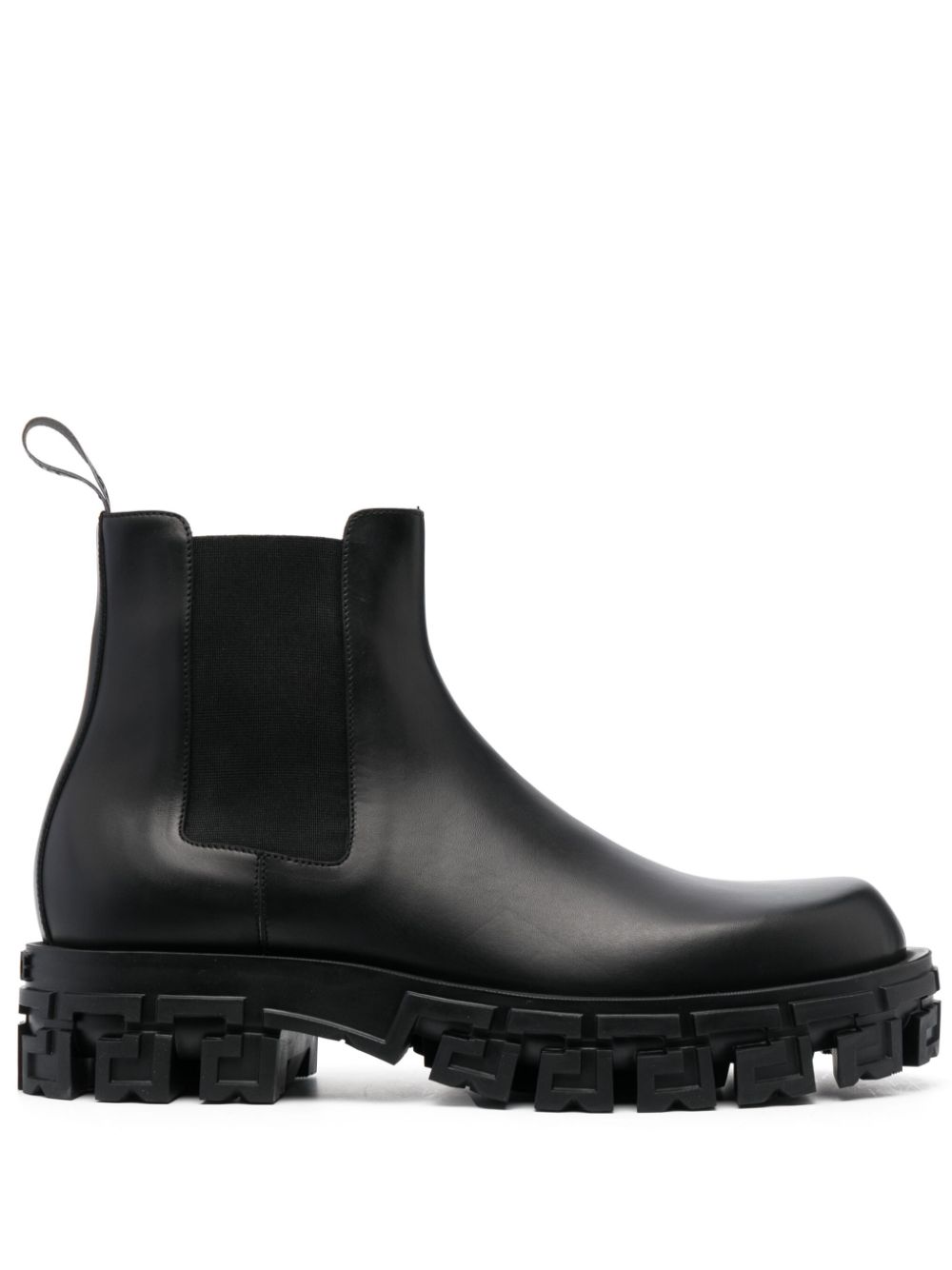 Versace Greca Portico leather Chelsea boots - Black von Versace