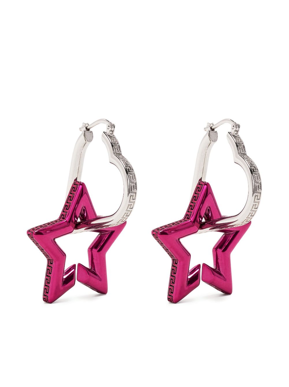 Versace Greca star-shaped drop earrings - Pink von Versace